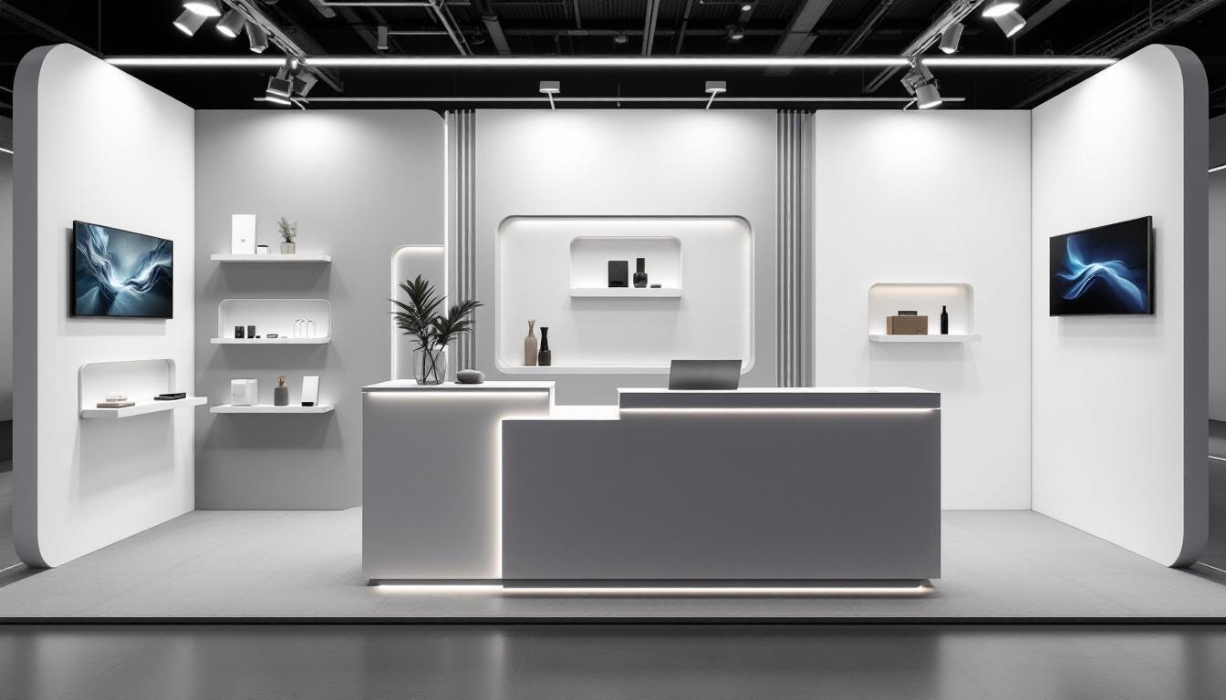 découvrez comment optimiser l'espace avec une banque d'accueil pour un stand efficace, alliant fonctionnalité et design pour attirer vos visiteurs.