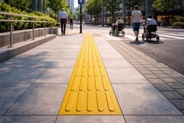 Bande de guidage PMR en résine : un atout essentiel pour l&rsquo;inclusion