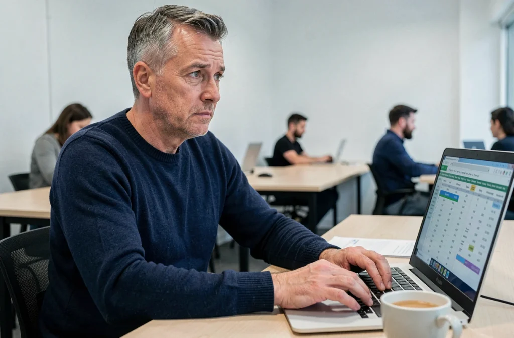 Auto-entrepreneur en co-working saisissant ses revenus pour la déclaration URSSAF